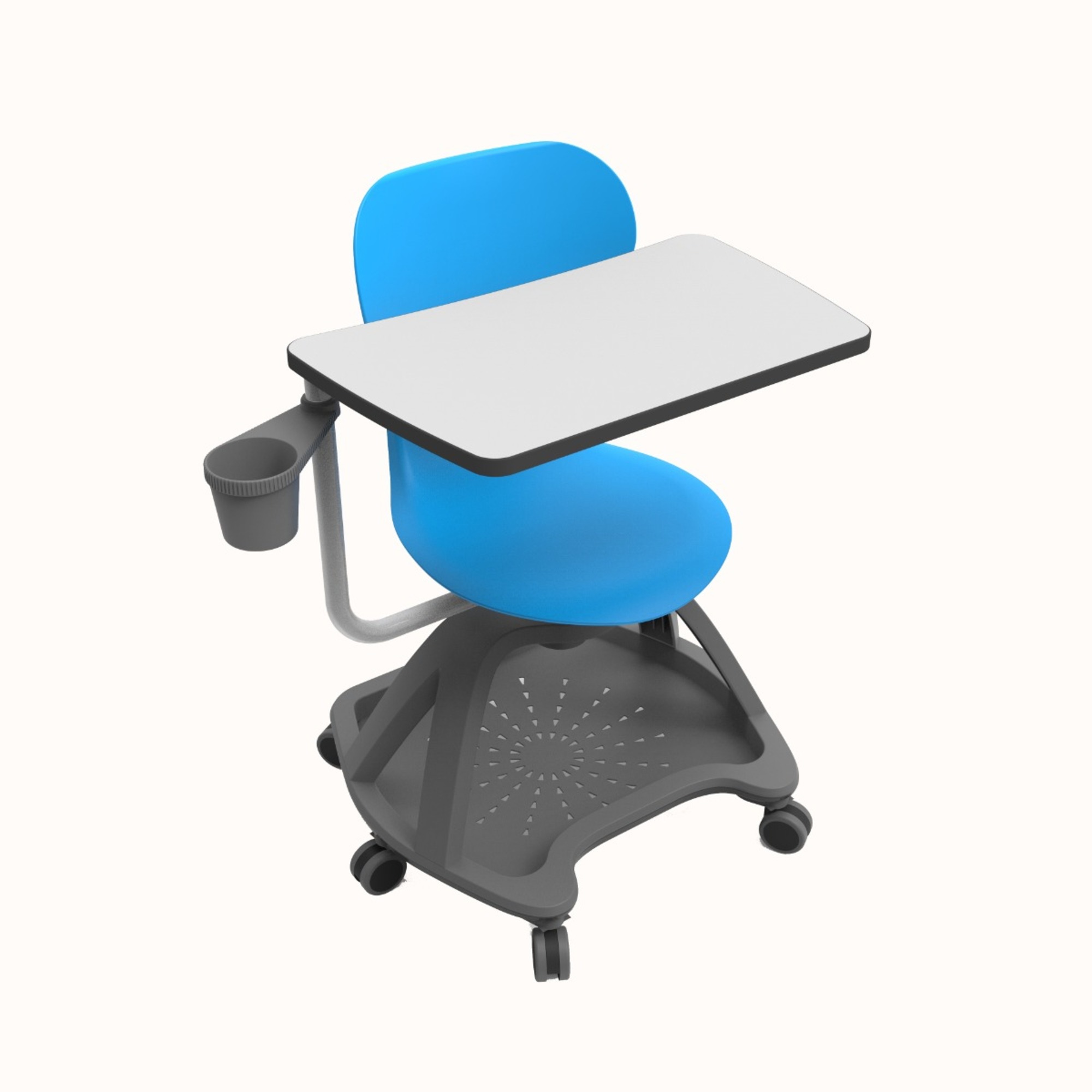 Luxor All-In-1 Student Desk Chair for grades 6+ Blue, Model# STUDENT-MTACHR